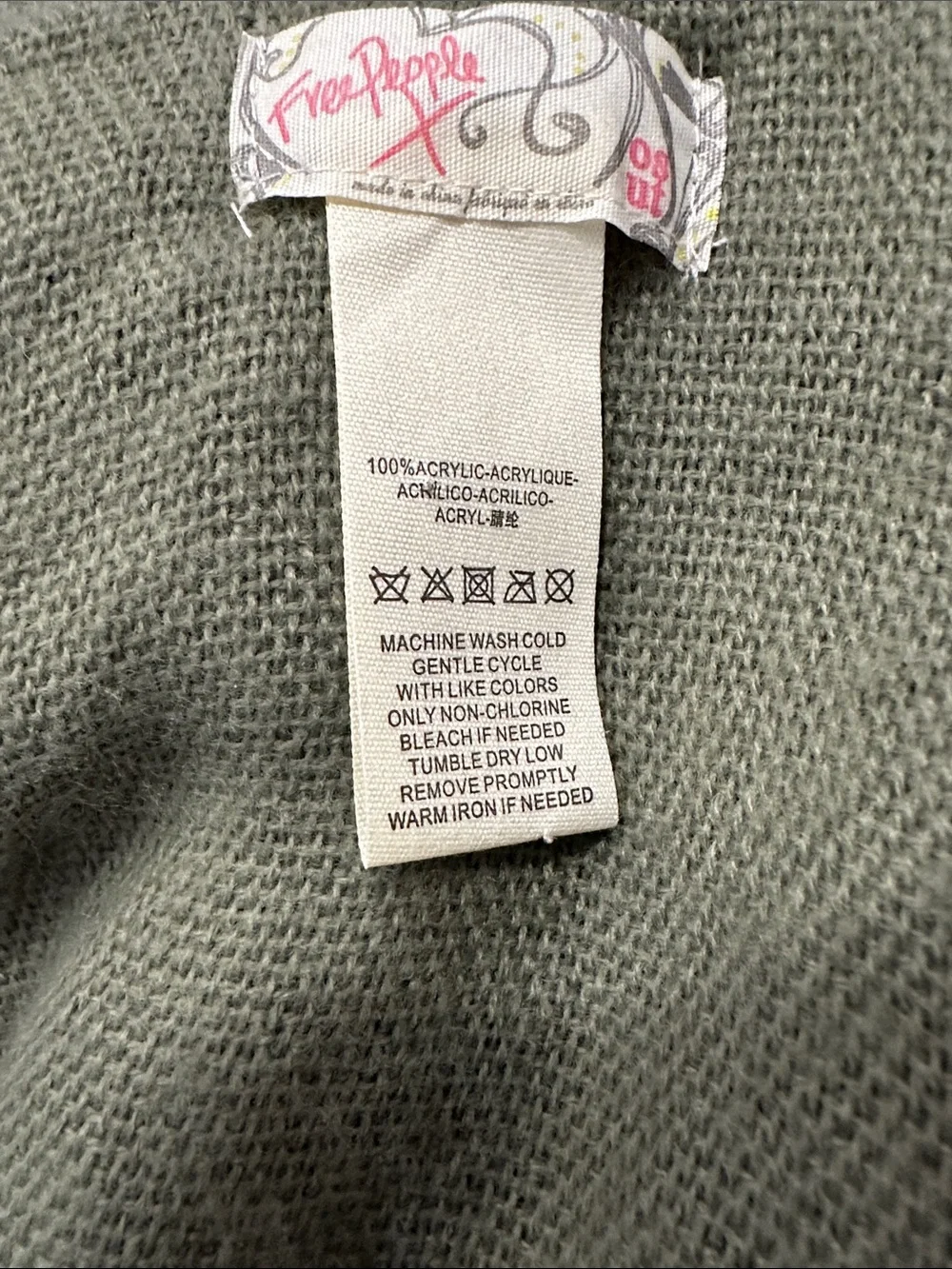 FREE PEOPLE Hudson Valley Kimono Jacket Green OSFM NEW WITHOUT TAGS
